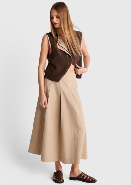 Φούστα μίντι με πιέτες - 5206179073387