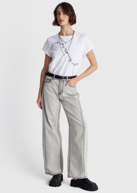 - Τζιν wide leg με ζώνη - 5206179074179