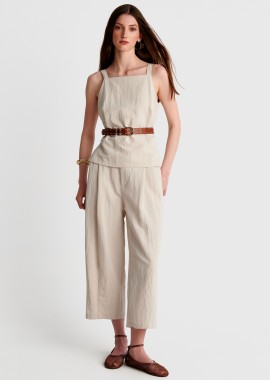 - Παντελόνι wide leg με πιέτες - 5206179084321