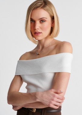 - Μπλούζα πλεκτή off shoulder - 5206179087100