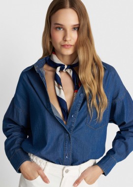 - Πουκάμισο denim με τσέπη - 5206179087421
