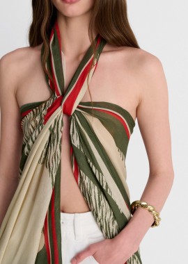 Φουλάρι με tropical print - 5206179119672