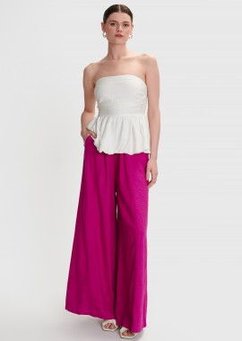 - Στράπλες τοπ με peplum - 5206634930583