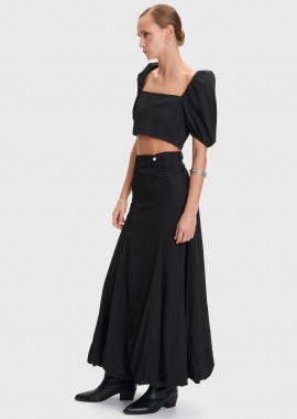 Φούστα μακριά balloon με σούρες - 5206634931535