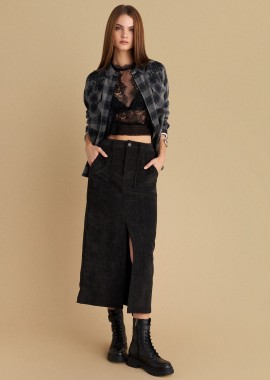 Φούστα μίντι κοτλέ - 5206179021128