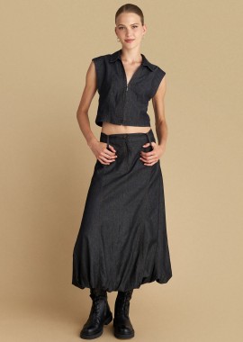 Φούστα μίντι balloon - 5206179042918