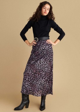 Φούστα μίντι animal print - 5206179051439