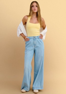 - Παντελόνι τζιν wide leg - 5206179088404