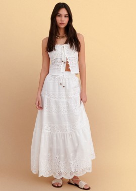 Φούστα μάξι broderie - 5206179089227