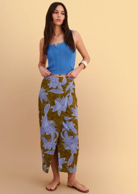 Φούστα μάξι φλοράλ φάκελος - 5206179092586