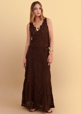 Φούστα δαντέλα μάξι - 5206179093538