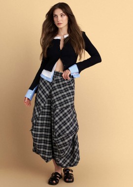 Φούστα μίντι καρό - 5206179102919