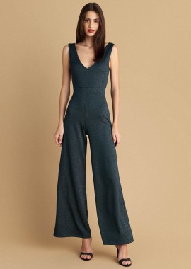 Ολόσωμη φόρμα με cut-out και shiny όψη - 5206179115339