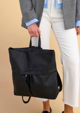 - Τσάντα backpack με δερμάτινη όψη - 5206179128391