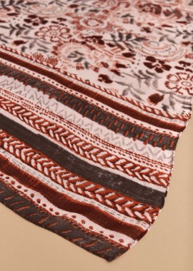 Φουλάρι με συνδυασμό μοτίβων - 5206634961280