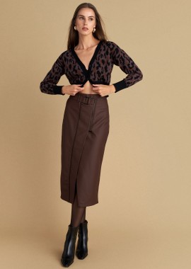 Φούστα μίντι δερματίνη - 5206634975225