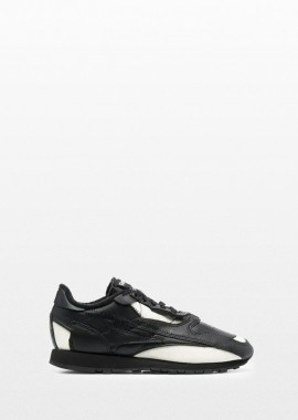 MAISON MARGIELA Ανδρικό Μαύρο Panelled Low Top Sneakers In Black