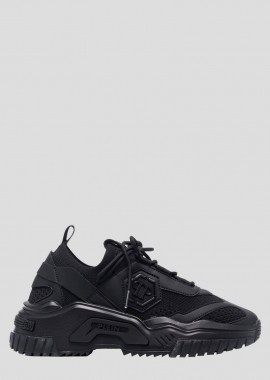 PHILIPP PLEIN Ανδρικό Μαύρο Runner Hexagon Low-Top Sneakers