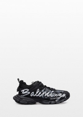 BALENCIAGA Ανδρικό Μαύρο Track Signature Sneakers