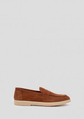 DOUCAL'S Ανδρικό Καφέ Men's Suede Loafers Brown
