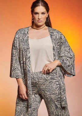 Κιμονό ελαστικό με Ζώνη εμπριμέ botanical
