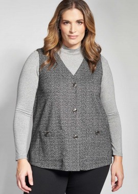 Γιλέκο punto μελανζέ με κουμπιά