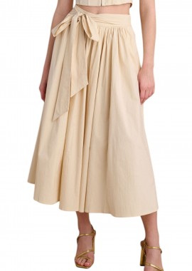Φούστα Attrattivo Μακριά Με Ζώνη 9920685-VANILLA Γυναικείο