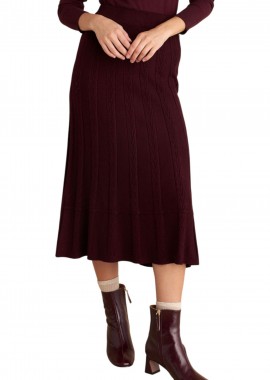 Φούστα Attrattivo Μίντι Πλεκτή 9921771-OXBLOOD Γυναικείο