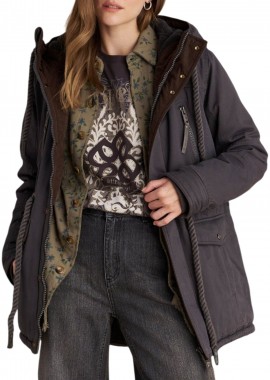 Μπουφάν Attrattivo Παρκά Με Κουκούλα 9921816-GREY Γυναικείο