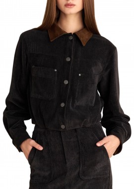 Μπουφάν Attrattivo Κοντό Κοτλέ 9922246-GREY Γυναικείο