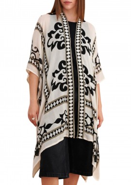 Ζακέτα Attrattivo Κιμονό Με Σχέδιο 9923471-MULTICOLOR Γυναικείο