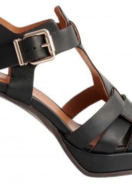 Πέδιλα Ale Δερμάτινα Με Ψηλό Τακούνι 8Y23363-BLACK Γυναικείο