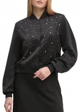 Μπουφάν DKNY Bomber Studs P4JJZXIZ-BLK Γυναικείο