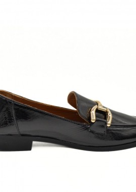 HAWKINS PREMIUM - HAWKINS ΓΥΝΑΙΚΕΙΟ ΔΕΡΜΑΤΙΝΟ LOAFER ROM06 BLACK PATENT
