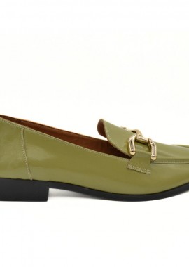 HAWKINS PREMIUM - HAWKINS ΓΥΝΑΙΚΕΙΟ ΔΕΡΜΑΤΙΝΟ LOAFER ROM06 Y348 VERDE AVOCADO