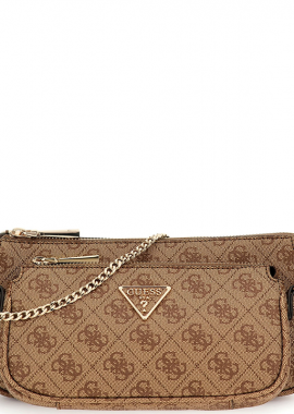GUESS - GUESS ΓΥΝΑΙΚΕΙΑ ΤΣΑΝΤΑ NOELLE II DBL HWBG9672710 LATTE LOGO/BROWN