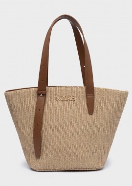 NOLAH - NOLAH ΓΥΝΑΙΚΕΙΑ ΤΣΑΝΤΑ CLIFTON LIGHT BEIGE DARK BROWN