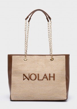 NOLAH - NOLAH ΓΥΝΑΙΚΕΙΑ ΤΣΑΝΤΑ VENICE BEIGE DARK BROWN