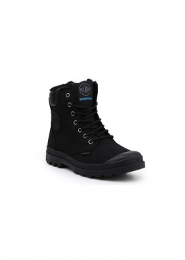 Palladium Pampa Sport Cuff Wps Δερμάτινα Μαύρα Ανδρικά Αρβυλάκια Αδιάβροχα 72992-010-M