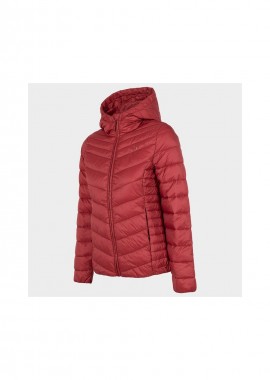4F Κοντό Γυναικείο Puffer Μπουφάν για Χειμώνα Κόκκινο H4Z22-KUDP003-61S