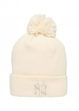 New Era Wmns Metallic Bobble Beanie New York Yankees Hat 60691357