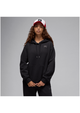 Jordan Flight Fleece Women's SatinLined Pullover Hoodie BlackDark Smoke Grey FV7050010 MBS