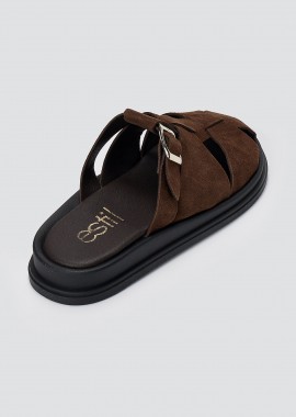 Estil - Estil Σουέντ clogs με αγκράφα - 1815NK (ΚΑΣΤΟΡΙΝΑ) & 1815NK - Καφέ