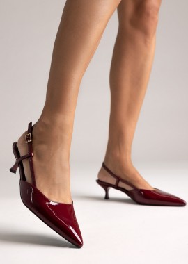 TFP - TFP Γόβες slingback μυτερές - 350 - Burgundy Patent