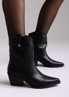 Xti Footwear Κάουμποϊ Μποτάκια - 144718 - Μαύρο Ματ