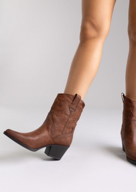 Xti Footwear - Xti Footwear Κάουμποϊ Μποτάκια - 144718 - Ταμπά Ματ