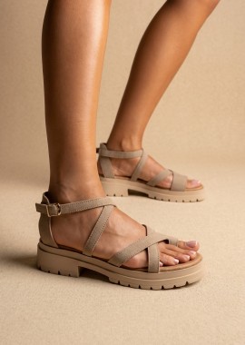 RAGAZZA - RAGAZZA Σανδάλια με λουράκι στα δάχτυλα - 0546 - Beige Suede
