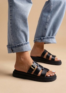 RAGAZZA - RAGAZZA Σανδάλια Flatform - 01028 - Μαύρο Ματ