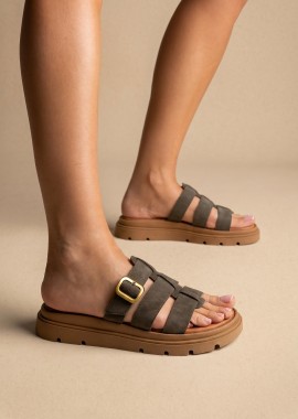 RAGAZZA - RAGAZZA Flatform σανδάλια - 01028 - Λαδί Σουέτ