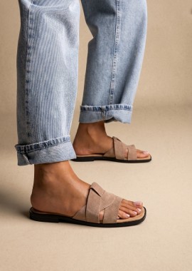 TFP - TFP Σανδάλια δερμάτινα Slide Strap - I20 - Sand Suede